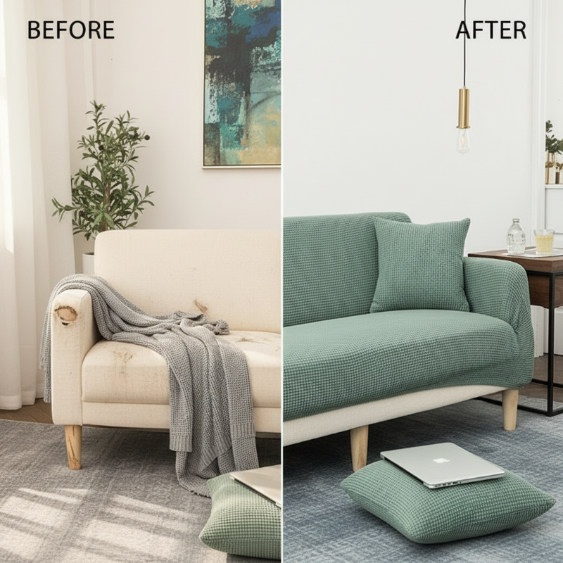 ⛅50% OFF!🛋️Jacquard Knitted Stretch Sofa Cover✨