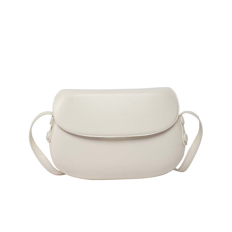 Minimalist PU Leather Crossbody Saddle Bag