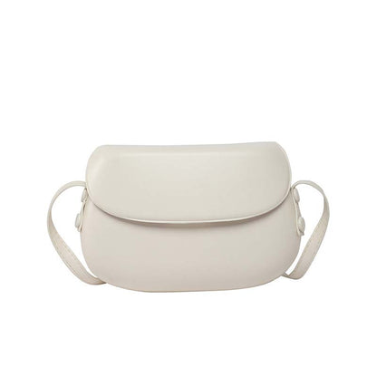 Minimalist PU Leather Crossbody Saddle Bag
