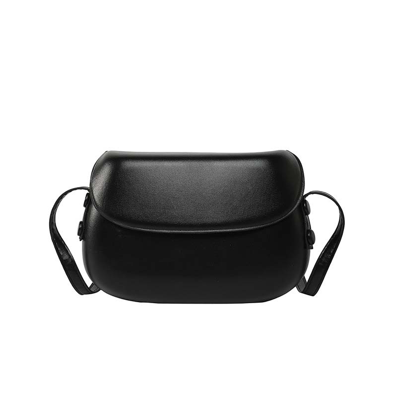 Minimalist PU Leather Crossbody Saddle Bag