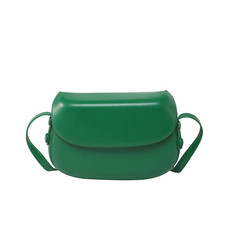 Minimalist PU Leather Crossbody Saddle Bag