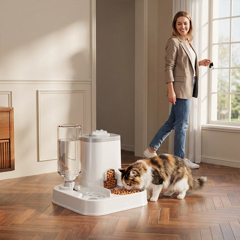 🔥Limited-time offer-2-in-1 Automatic Pet Feeder & Water Dispenser