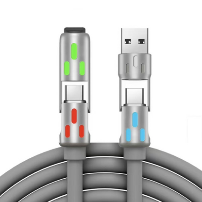 ✨Buy 1 get 1 free-Universal RGB 4-in-1 Fast Charging Cable-Completely upgraded