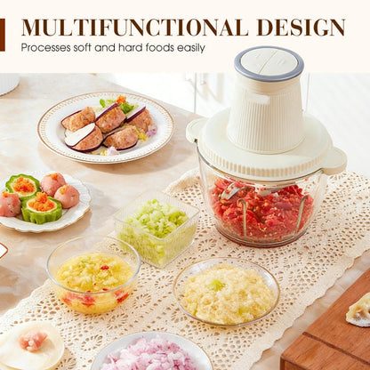 Electric Meat Grinder with 2.5L Glass Bowl