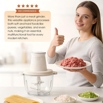 Electric Meat Grinder with 2.5L Glass Bowl