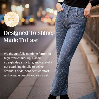 🔥Hot Sale Deals-Women's Sparkling Straight Leg Jeans