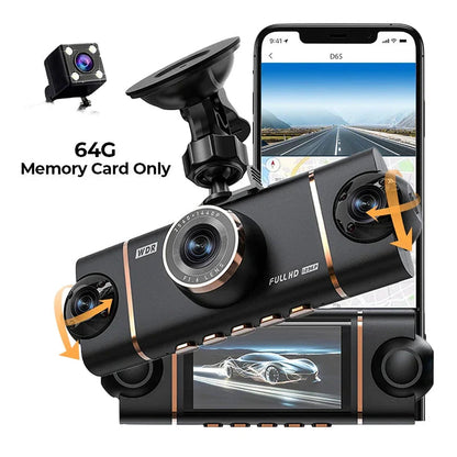 🥳2026 HOT SALE🥳💞50K+ SOLD!🌙🚘 50% OFF! 4-Channel Car Camera – Front, rear & interior coverage. Motion detection, loop recording. G-sensor locks accident footage. Drive & park with confidence. 👴✅