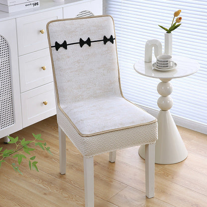 Full Coverage Chair Cover with Elegant Jacquard