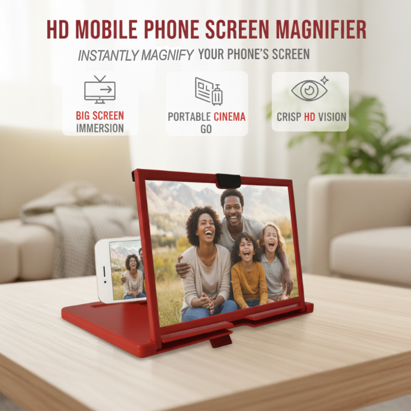 🥳2026 HOT SALE🥳💞50K+ SOLD!💥👓❤️ Ease Eye Strain, Make Screen “Bigger” | HD Phone Magnifier for Easier Viewing🎬✨