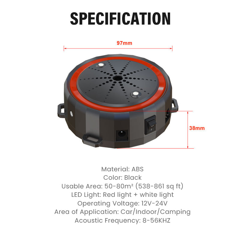 Ultrasonic Rodent Repeller for Car & Indoor