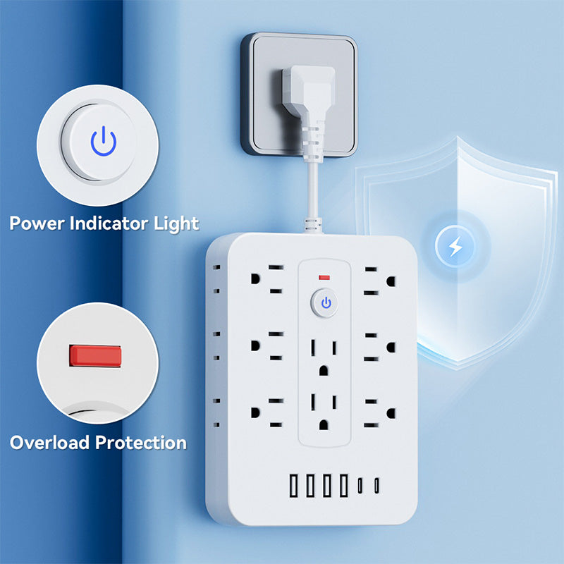 🔥Hot Sale Deals-20-in-1 Power Strip with Overload Protection
