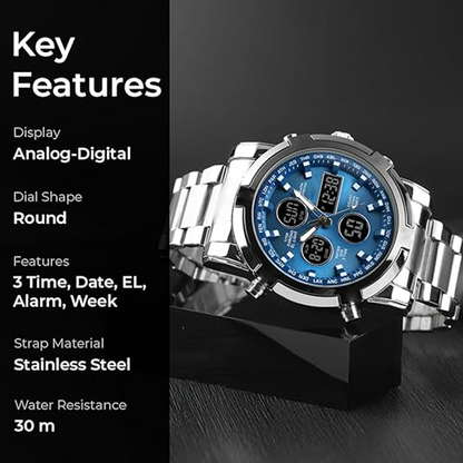 ⌚ 50% OFF NOW! 🪖 Men‘s Military Watch – Analog-Digital Display, Waterproof & Shock-Resistant 🛡️