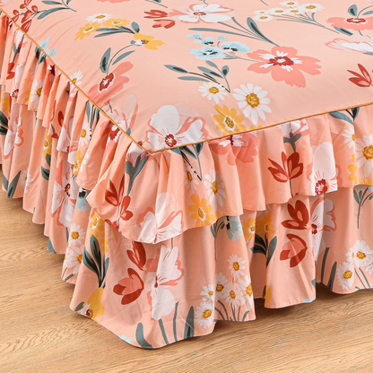 🛏️ 49% OFF NOW! 🎀 3-Piece Ruffled Bed Skirt Set – Elegant Design, Easy Fit & Complete Coverage 🛌
