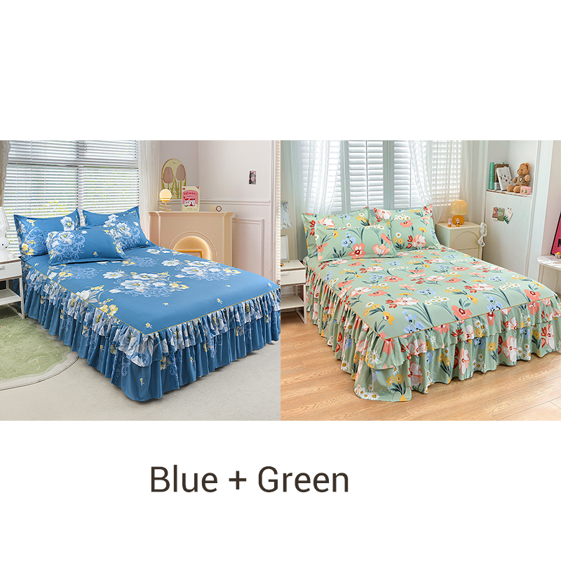 🛏️ 49% OFF NOW! 🎀 3-Piece Ruffled Bed Skirt Set – Elegant Design, Easy Fit & Complete Coverage 🛌