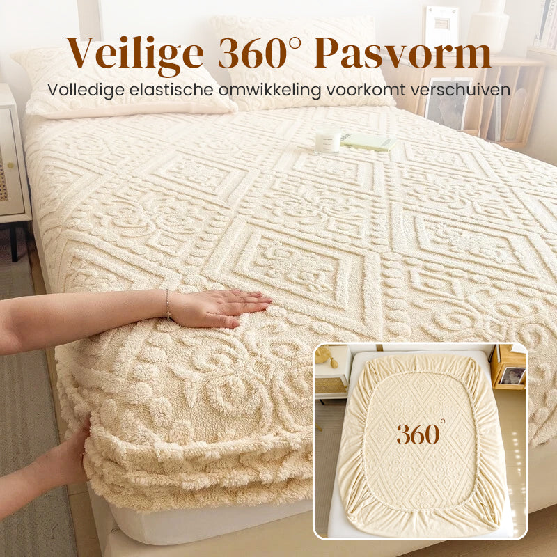 🔥Hot Sale Deals-360° All-Around Stretch Plush Knit Fitted Sheet
