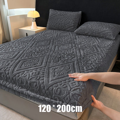 🔥Hot Sale Deals-360° All-Around Stretch Plush Knit Fitted Sheet
