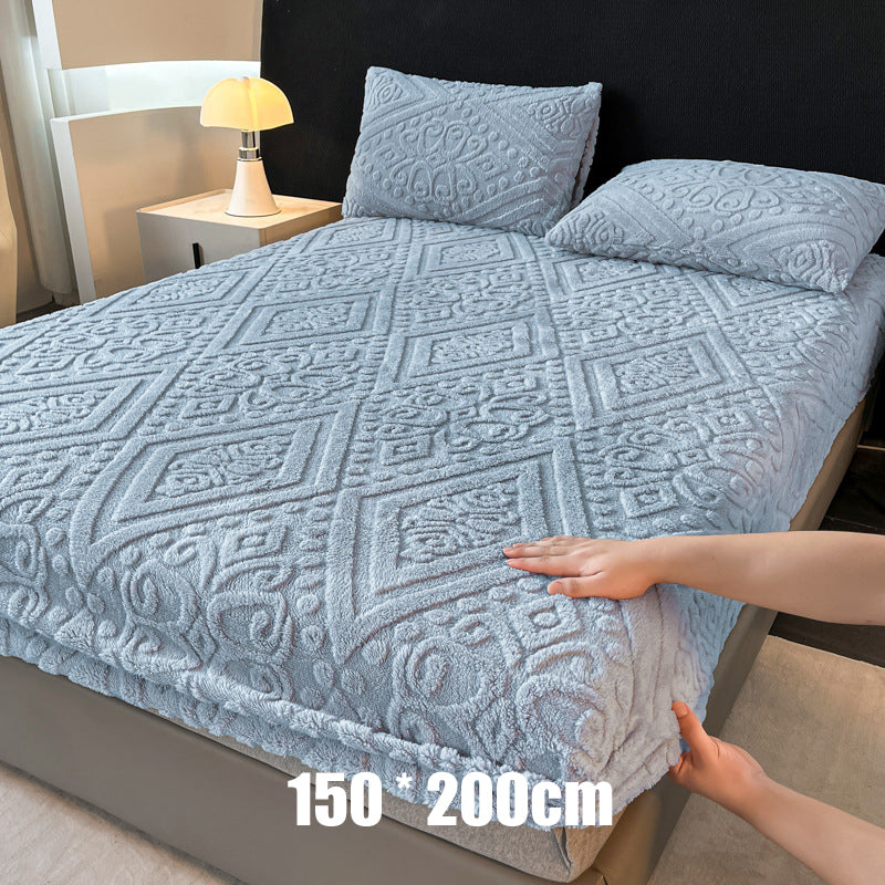 🔥Hot Sale Deals-360° All-Around Stretch Plush Knit Fitted Sheet
