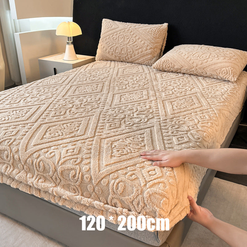 🔥Hot Sale Deals-360° All-Around Stretch Plush Knit Fitted Sheet