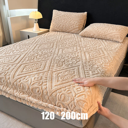 🔥Hot Sale Deals-360° All-Around Stretch Plush Knit Fitted Sheet