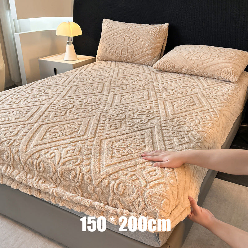 🔥Hot Sale Deals-360° All-Around Stretch Plush Knit Fitted Sheet