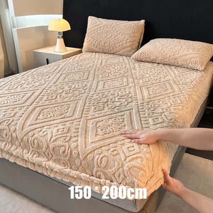🔥Hot Sale Deals-360° All-Around Stretch Plush Knit Fitted Sheet