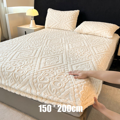 🔥Hot Sale Deals-360° All-Around Stretch Plush Knit Fitted Sheet
