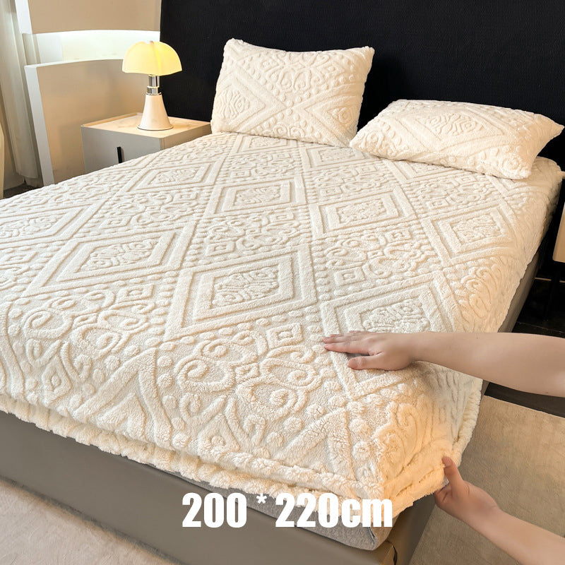 🔥Hot Sale Deals-360° All-Around Stretch Plush Knit Fitted Sheet