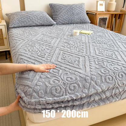 🔥Hot Sale Deals-360° All-Around Stretch Plush Knit Fitted Sheet