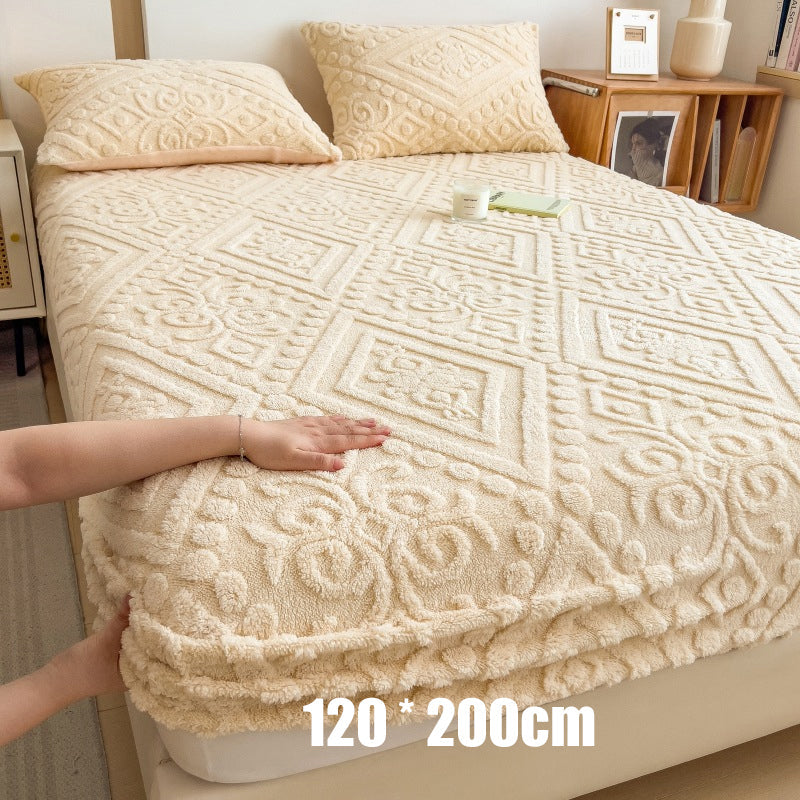 🔥Hot Sale Deals-360° All-Around Stretch Plush Knit Fitted Sheet