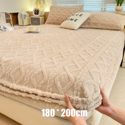 🔥Hot Sale Deals-360° All-Around Stretch Plush Knit Fitted Sheet