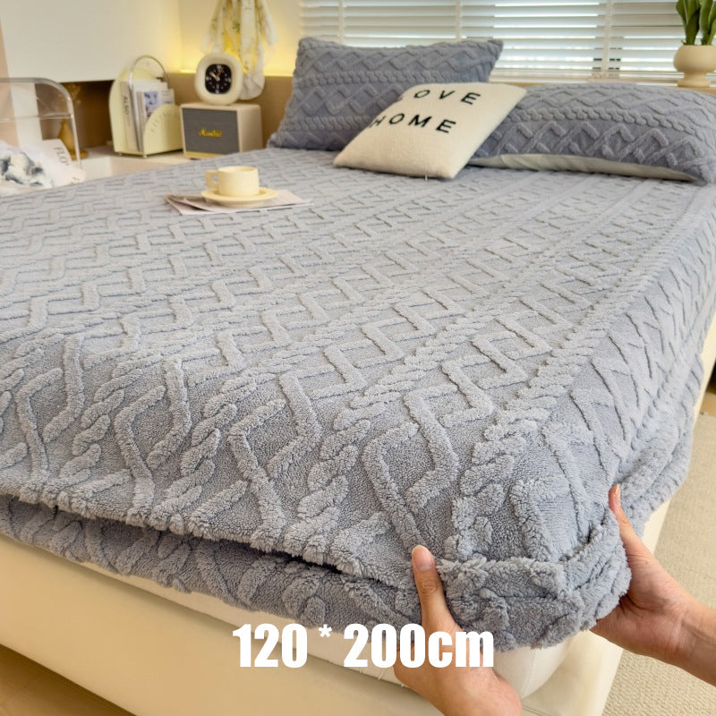 🔥Hot Sale Deals-360° All-Around Stretch Plush Knit Fitted Sheet