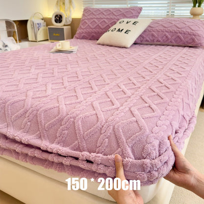 🔥Hot Sale Deals-360° All-Around Stretch Plush Knit Fitted Sheet