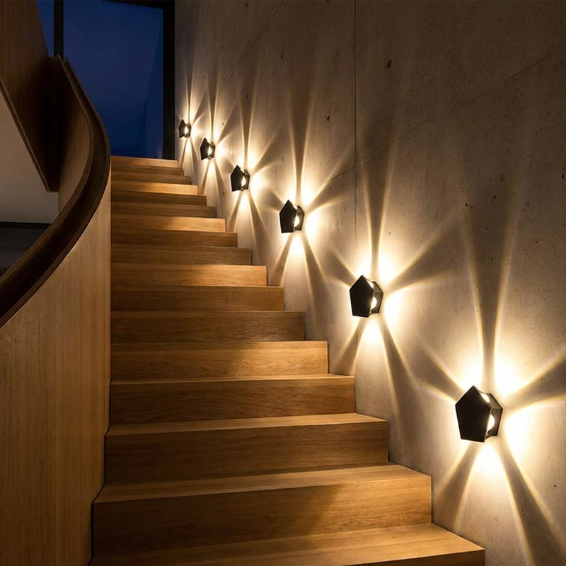 🔥Hot Deals-Modern LED Wall Sconce with Geometric Light Effect