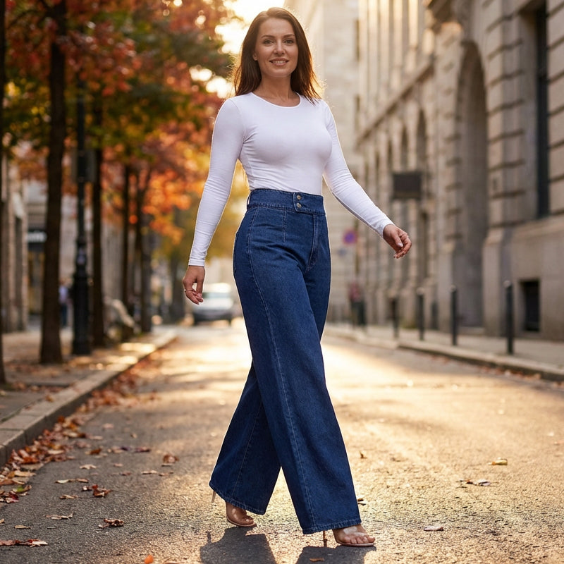 🎁New arrival 50% OFF💥Women's High-Waist Wide-Leg Jeans