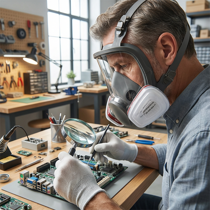 Full Face Respirator Mask with Efficient Filtration System