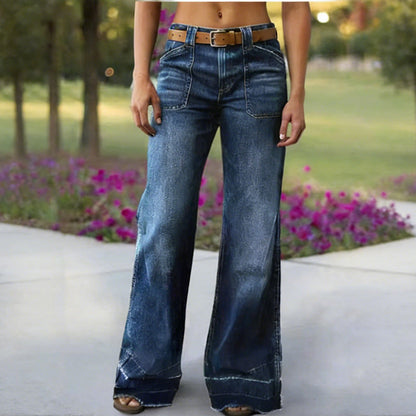 ⏰ 60% OFF NOW! 👖 Women's Retro Flare Jeans – Stretch Denim, Functional Pockets & Vintage High-Waist Fit 🌟