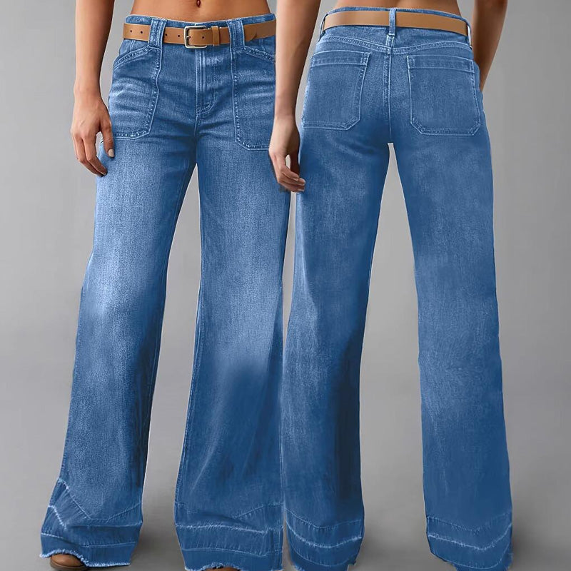 ⏰ 60% OFF NOW! 👖 Women's Retro Flare Jeans – Stretch Denim, Functional Pockets & Vintage High-Waist Fit 🌟
