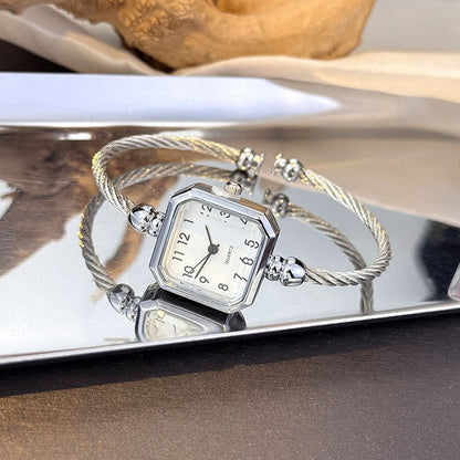 🔥New Arrivals Special Offer-Chic Open-Cuff Bangle Watch with Square Dial
