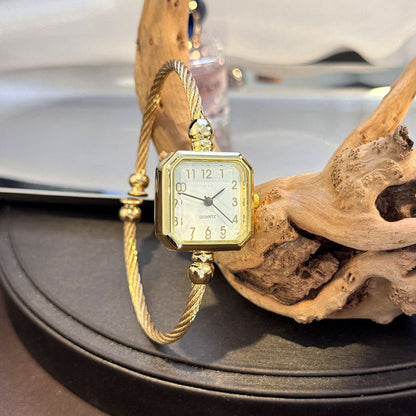 🔥New Arrivals Special Offer-Chic Open-Cuff Bangle Watch with Square Dial