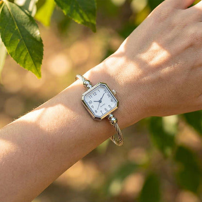 🔥New Arrivals Special Offer-Chic Open-Cuff Bangle Watch with Square Dial