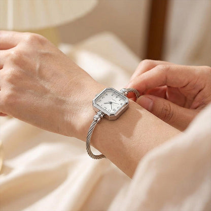 🔥New Arrivals Special Offer-Chic Open-Cuff Bangle Watch with Square Dial