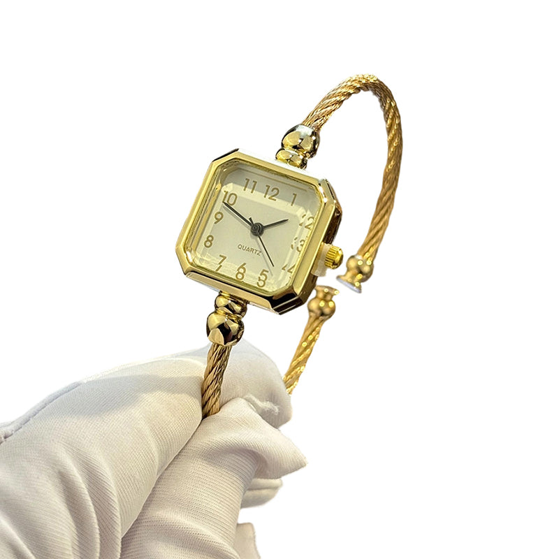 🔥New Arrivals Special Offer-Chic Open-Cuff Bangle Watch with Square Dial