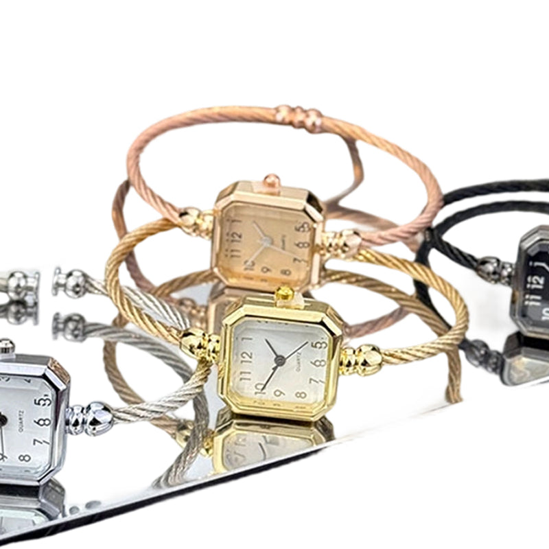 🔥New Arrivals Special Offer-Chic Open-Cuff Bangle Watch with Square Dial