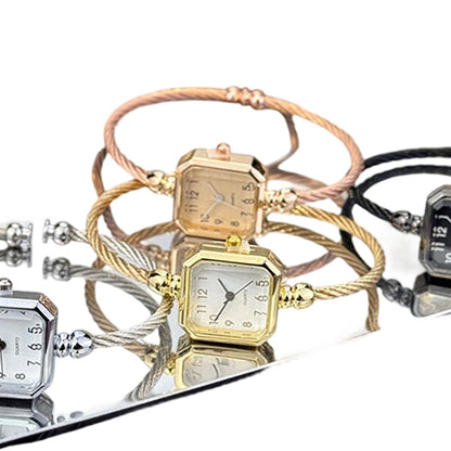 🔥New Arrivals Special Offer-Chic Open-Cuff Bangle Watch with Square Dial
