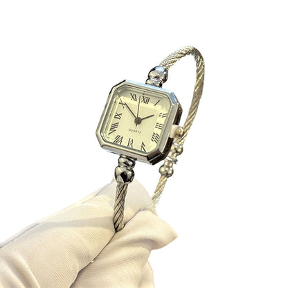 🔥New Arrivals Special Offer-Chic Open-Cuff Bangle Watch with Square Dial