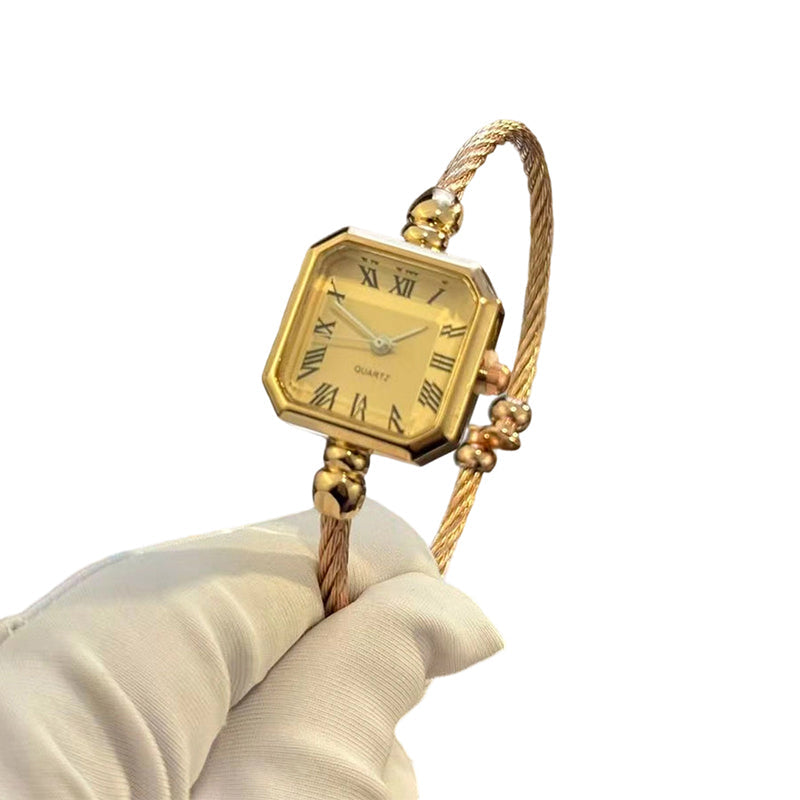 🔥New Arrivals Special Offer-Chic Open-Cuff Bangle Watch with Square Dial