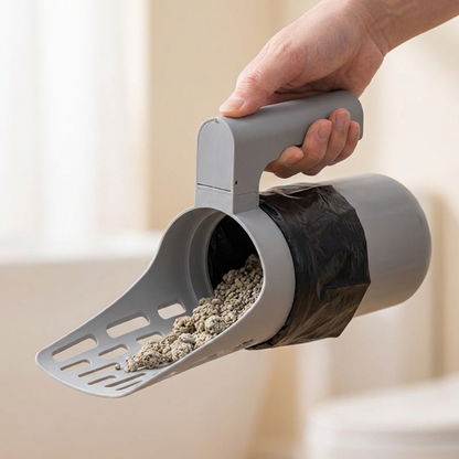 Cat Litter Scoop with Trash Can