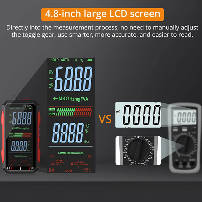 📢2026 Hot Sale 50% off⏰USB Rechargeable Digital Multimeter – True RMS, Auto-Ranging & Backlit LCD Display, CAT III 1000V 🛡️