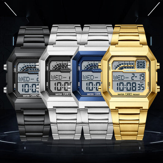 ⌚ 50% OFF! ⏱️ Unisex digital watch with square display – luminous display, 50M waterproof & lightweight durable strap 🌙