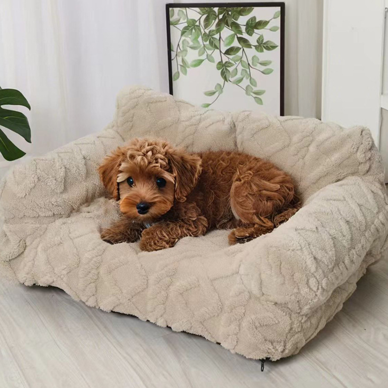 💎 50% OFF! 💎 Plush Calming Pet Sofa Bed – Raised Rim, Removable Cover & Non-Slip Bottom for Cats & Dogs 🛋️🐾
